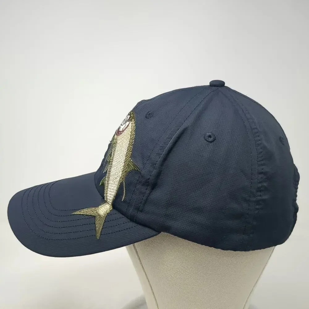 The Saltwater Angler Baseball Cap Blue One Size Embroidered Fish Key West Hat